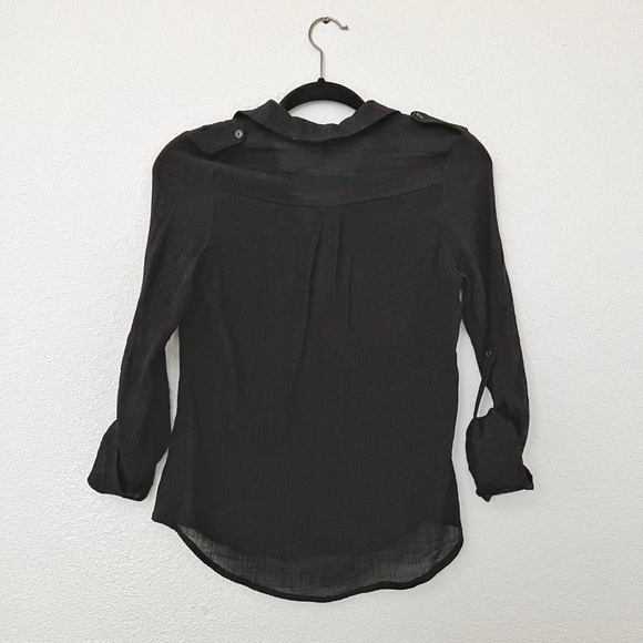 Fashion Nova Black Button-Up - Picture 2 of 5